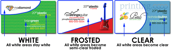 WHITE FROSTED CLEAR