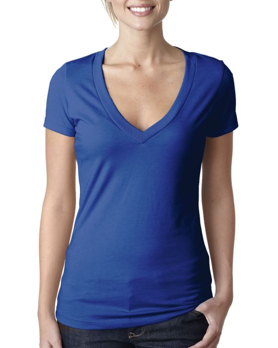 Next Level Ladies' CVC Deep V | 6640