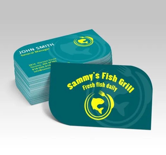 Cartes de visite découpées