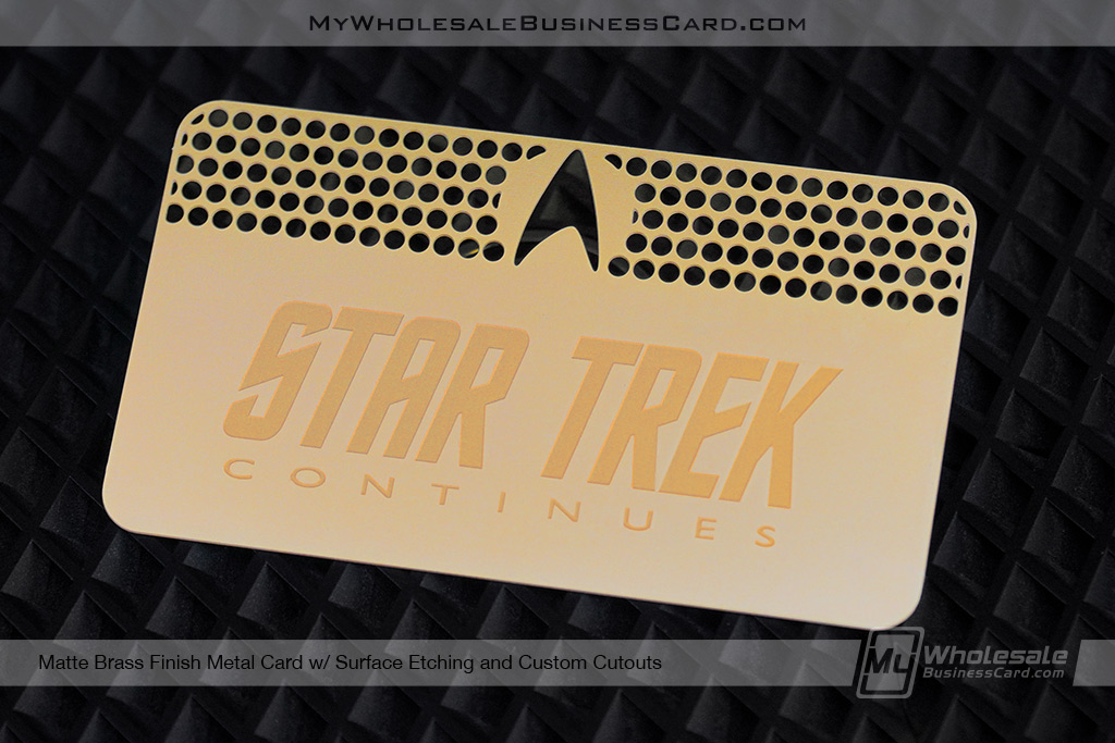 Brass Finish Metal Business Cards