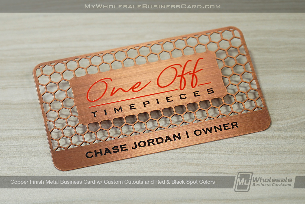Copper Finish Metal Business Cards