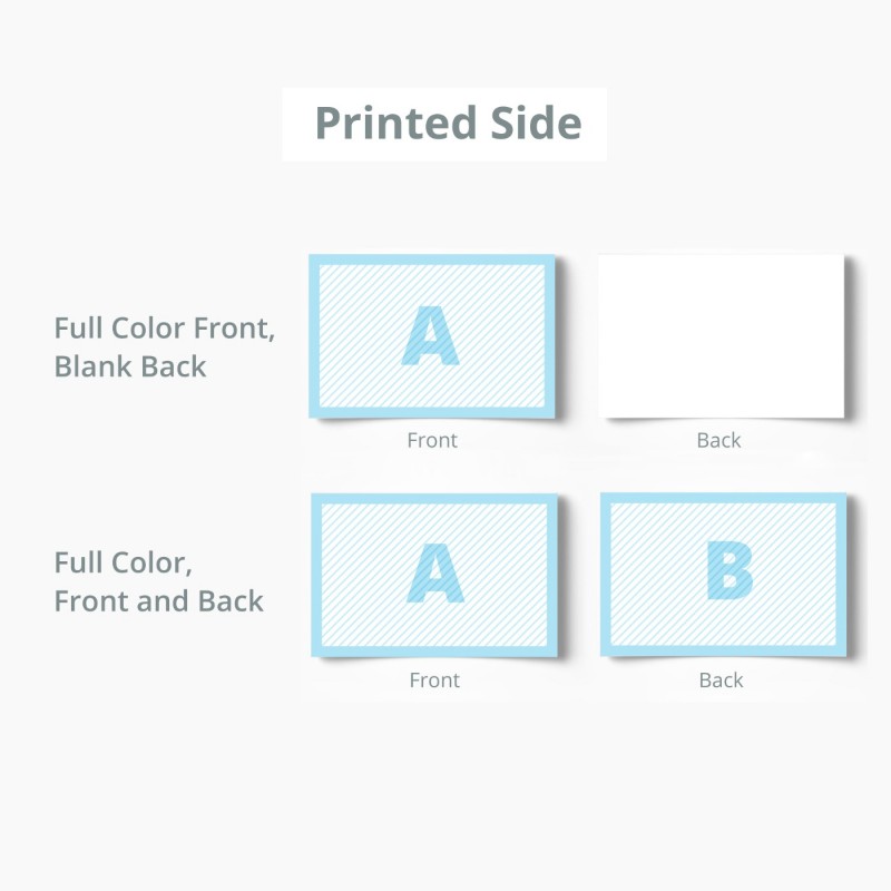 cartes d'affaires tranches colorées 