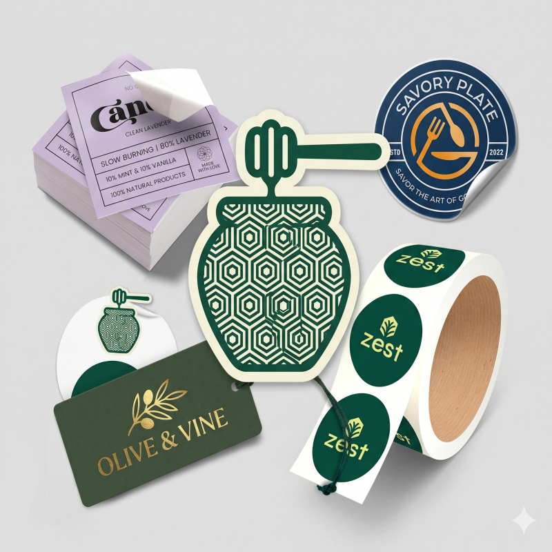 Custom paper Stickers Cut to Size