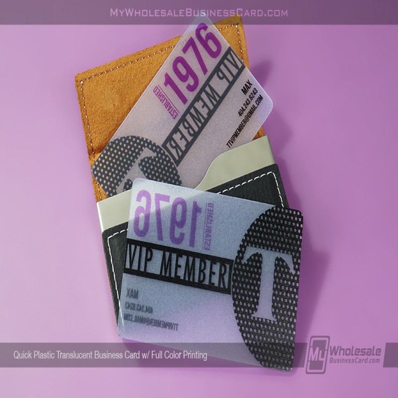 Quick Translucent Plastic Business Cards