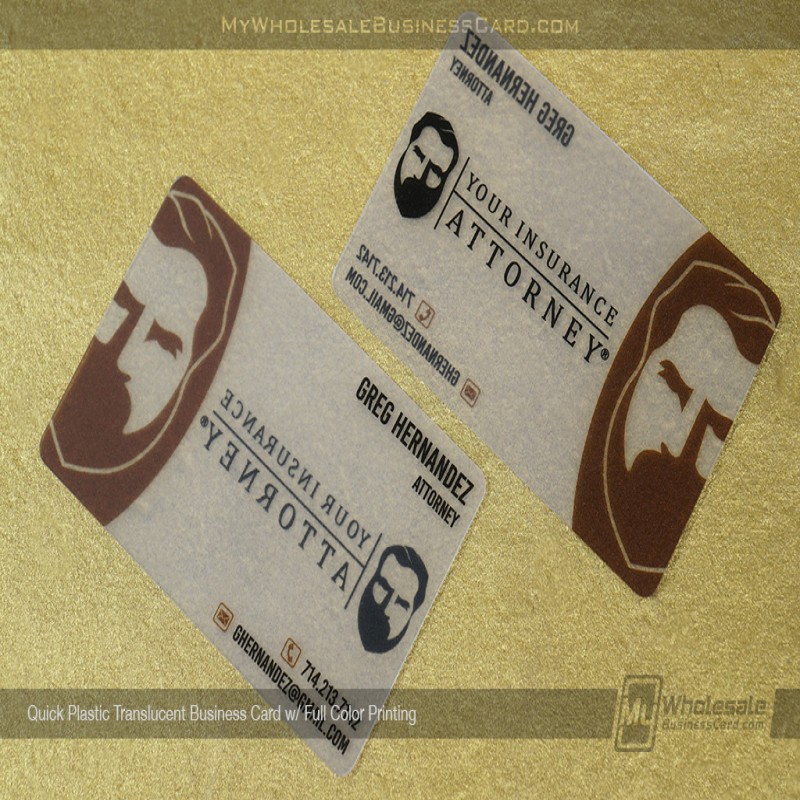 Quick Translucent Plastic Business Cards