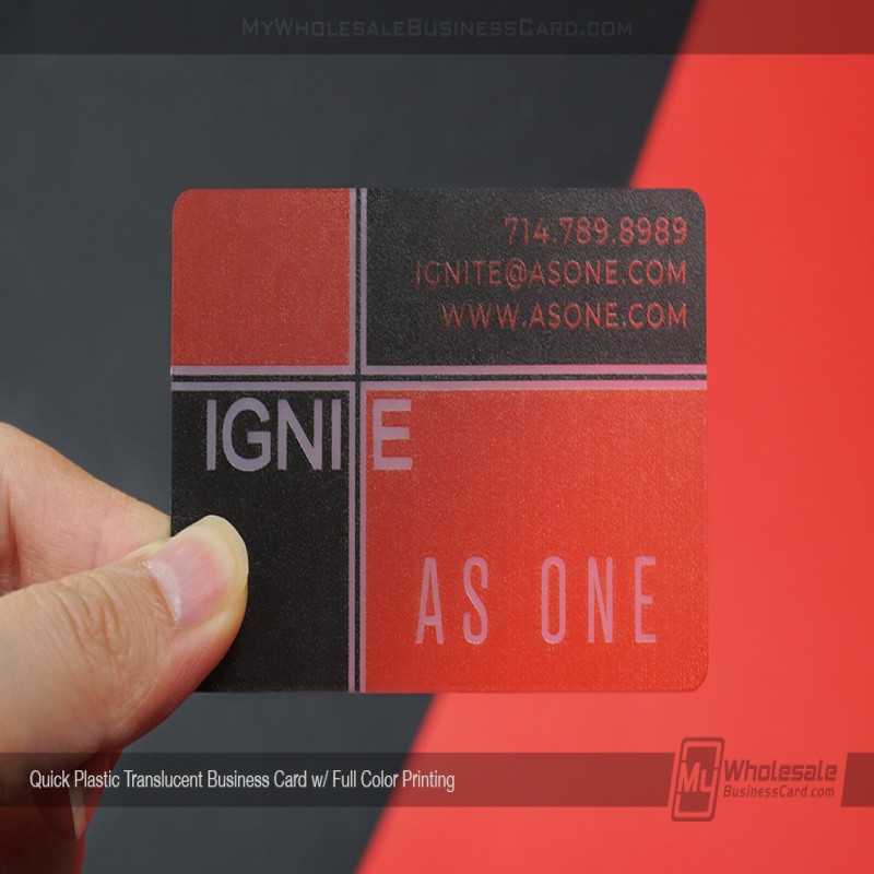 Quick Translucent Plastic Business Cards