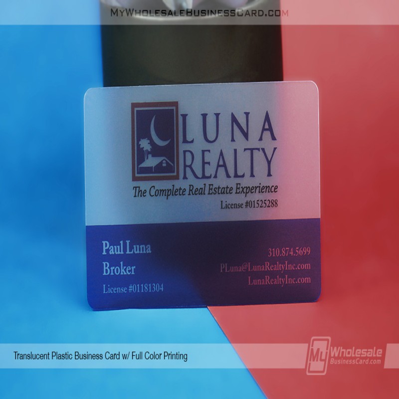 Translucent Plastic Business Cards