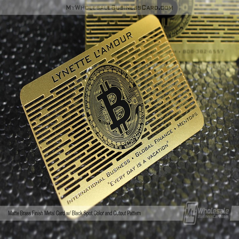 Brass Finish Metal Business Cards