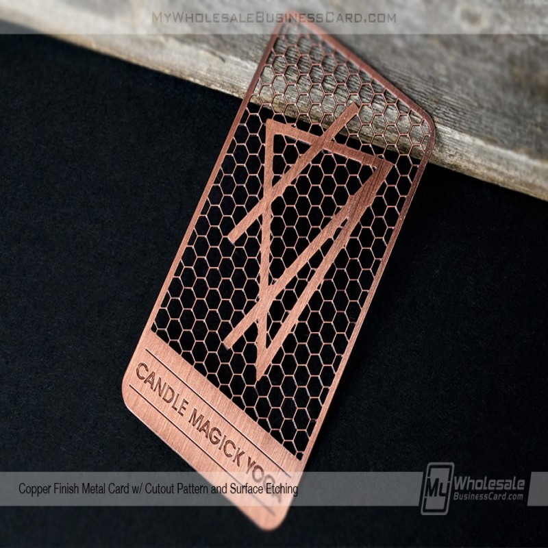 Copper Finish Metal Business Cards