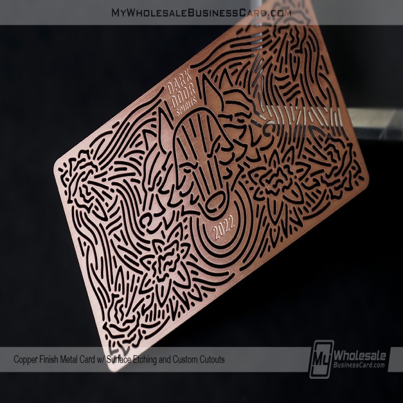 Copper Finish Metal Business Cards