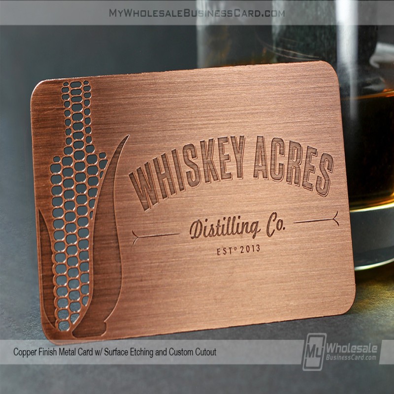 Copper Finish Metal Business Cards