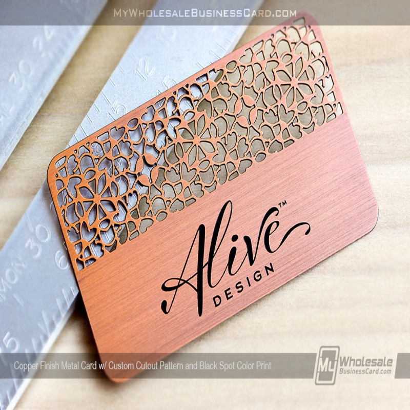Copper Finish Metal Business Cards