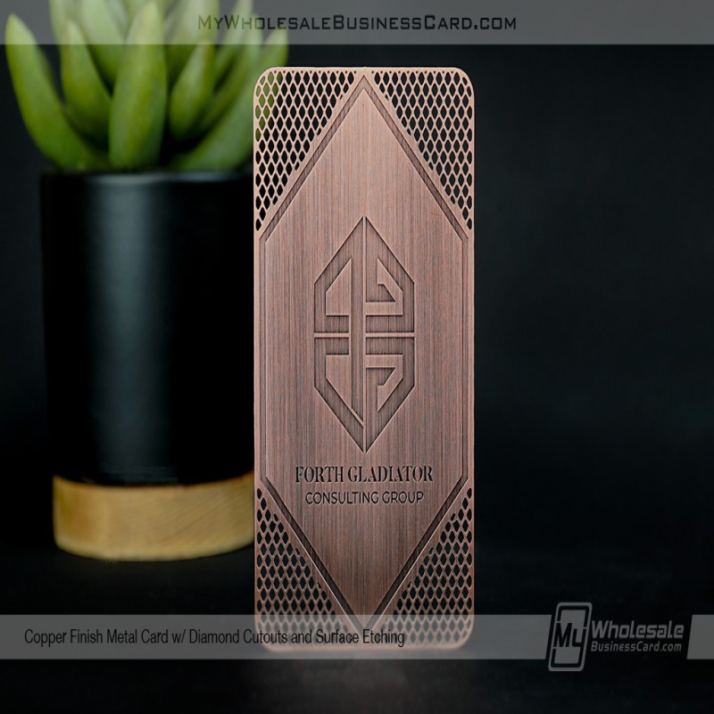 Copper Finish Metal Business Cards