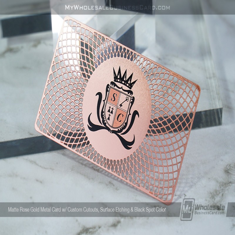 Rose Gold Metal Business Cards