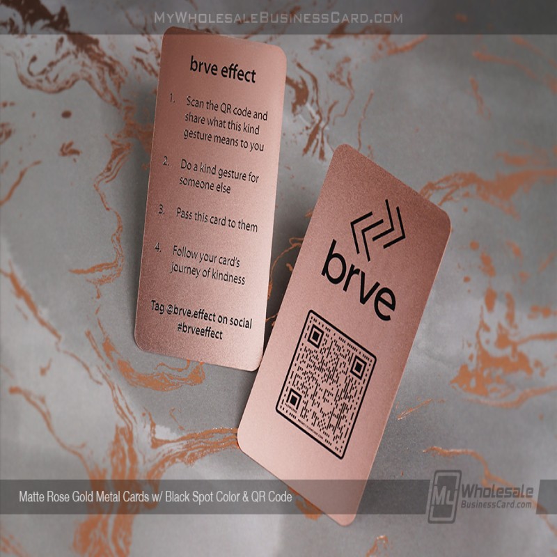 Rose Gold Metal Business Cards