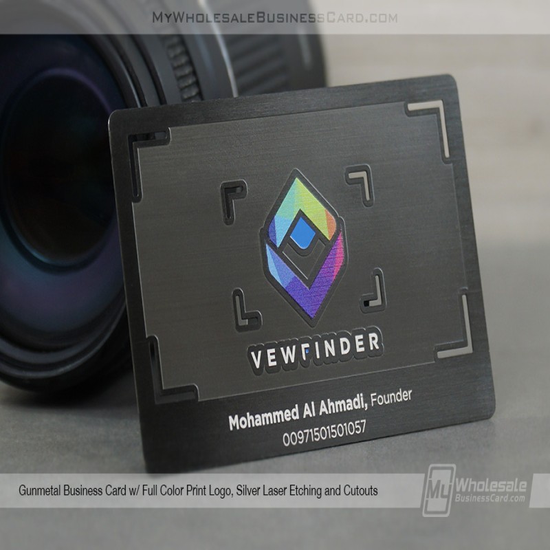 Gunmetal Business Cards