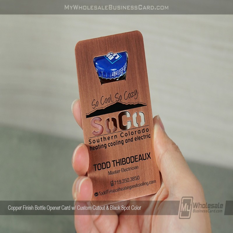 Metal Bottle Opener Business Cards